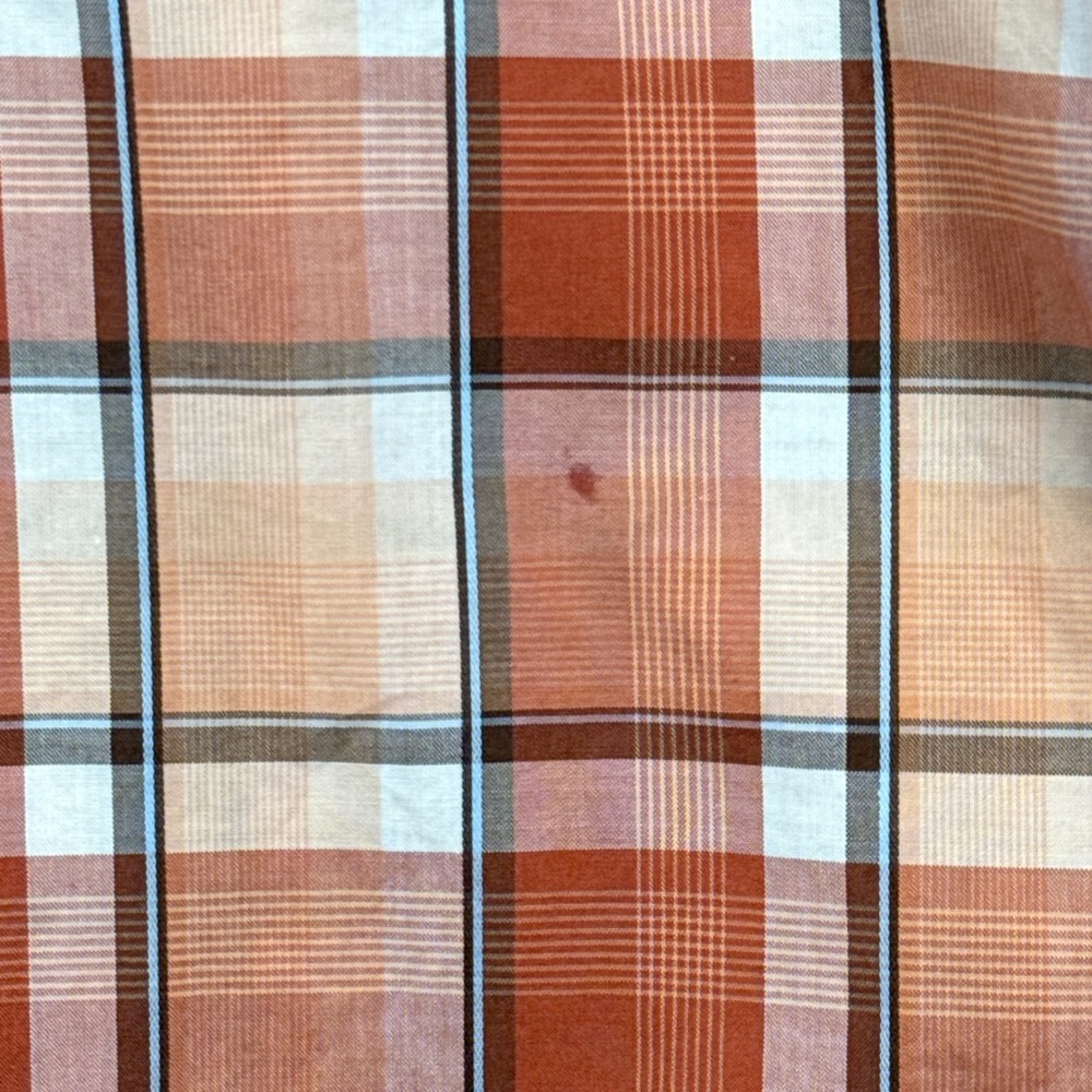 7Diamonds Shirt Mens Extra Large Western Double Pearl Snap Plaid 100% Cotton - Picture 5 of 11